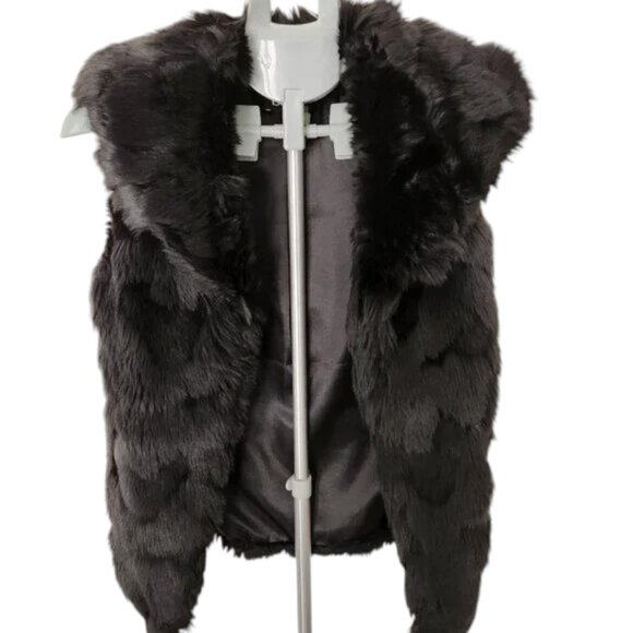 Bebe Fur Vest Size Small - Picture 2 of 3